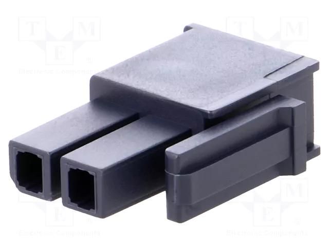 Connector: wire-wire/PCB; plug; female; PIN: 2; Mega-Fit; straight MOLEX MX-170001-0102