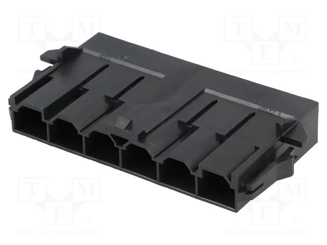 Connector: wire-wire/PCB; plug; male; PIN: 6; Mini-Fit Sr; 600V MOLEX MX-42818-0612