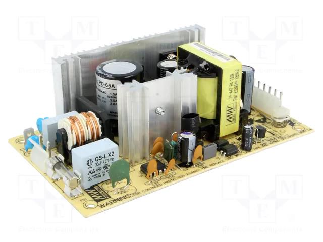 Power supply: switching; open; 61.1W; 120÷370VDC; 90÷264VAC; OUT: 2 MEAN WELL PD-65A