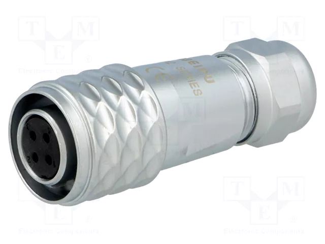 Connector: circular; plug; female; PIN: 4; IP67; SF12; 4÷6.5mm; 5A WEIPU SF1210/S4