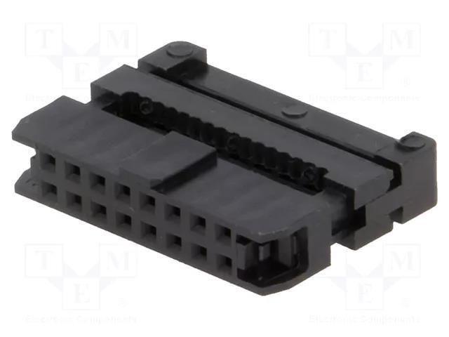 Connector: IDC; plug; female; PIN: 16; with cable clamp; IDC; 1mm AMPHENOL COMMUNICATIONS SOLUTIONS T826116A101CEU