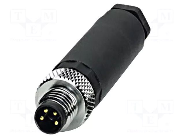 Connector: M8; male; PIN: 4; 4A; 30V; straight; for cable; plug PHOENIX CONTACT SACC-M8MS-4CON