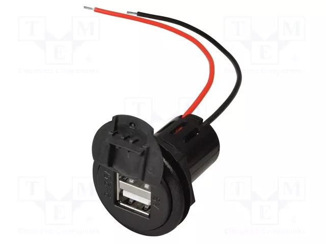 USB power supply; USB A socket x2; Sup.volt: 12÷24VDC; Inom: 5A PRO CAR PROCAR-67321600