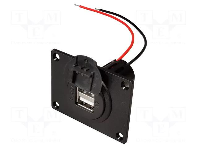 USB power supply; USB A socket x2; Sup.volt: 12÷24VDC; Inom: 5A PRO CAR PROCAR-67322600