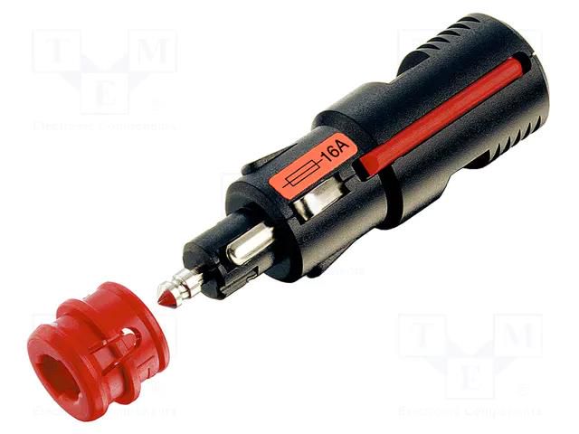 Cigarette lighter plug; screw terminal; Sup.volt: 12÷24VDC; 16A PRO CAR PROCAR-67722010