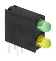 CKT BRD INDICATOR, GRN/YELLOW, 3MM, TH 553-0123-200F