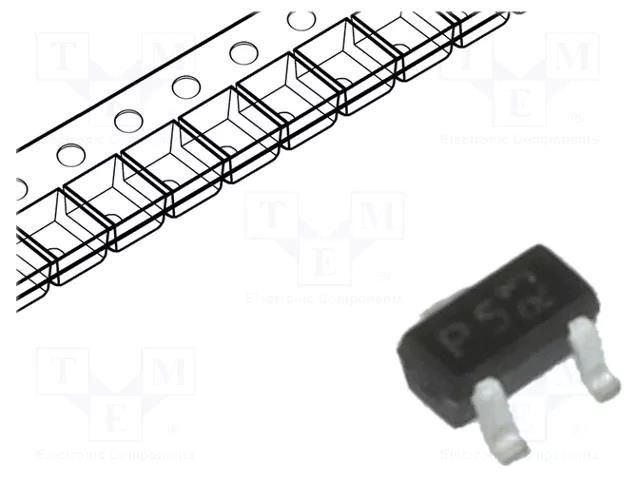 Transistor: N-MOSFET; unipolar; 20V; 0.915A; 0.3W; SC75; ESD ONSEMI NTA4153NT1G