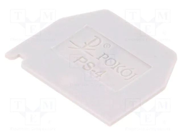 End plate; grey; polyamide; 1mm POKÓJ PS-4-GY