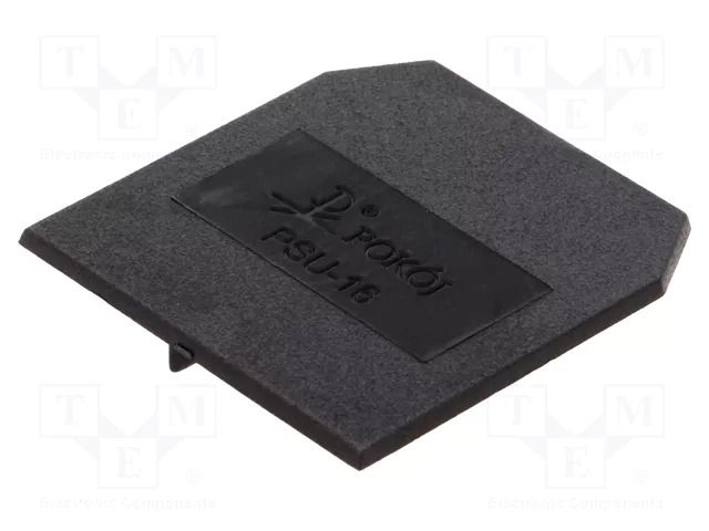 End/partition plate; black; polyamide; 1.5mm POKÓJ PSU-16-BK