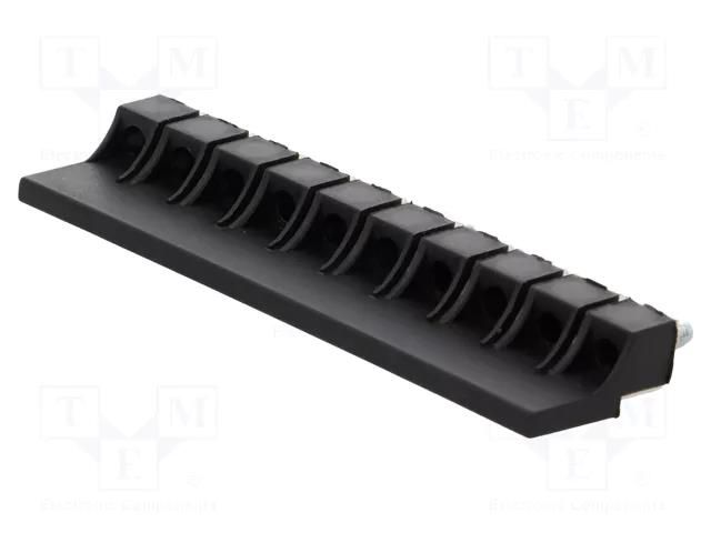 Screw bridge; ways: 10; black POKÓJ ZKN-4-10-BK