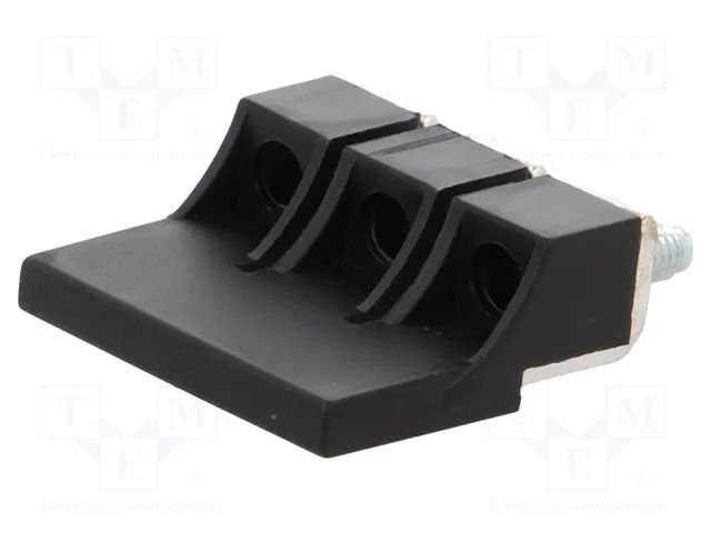Screw bridge; black; ways: 3 POKÓJ ZKN-4-3-BK