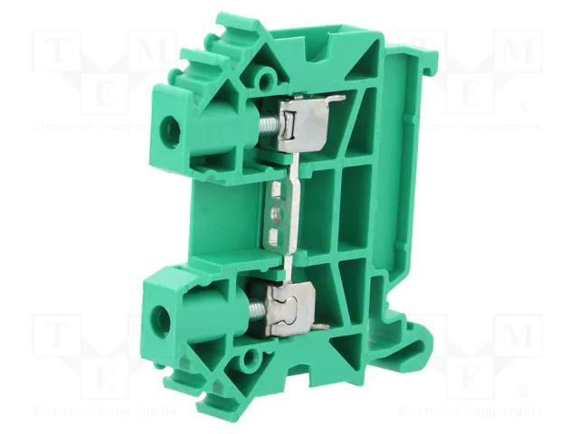 Splice terminal: rail; 32A; 1kV; screw terminal; green; polyamide POKÓJ ZUG-4-GN