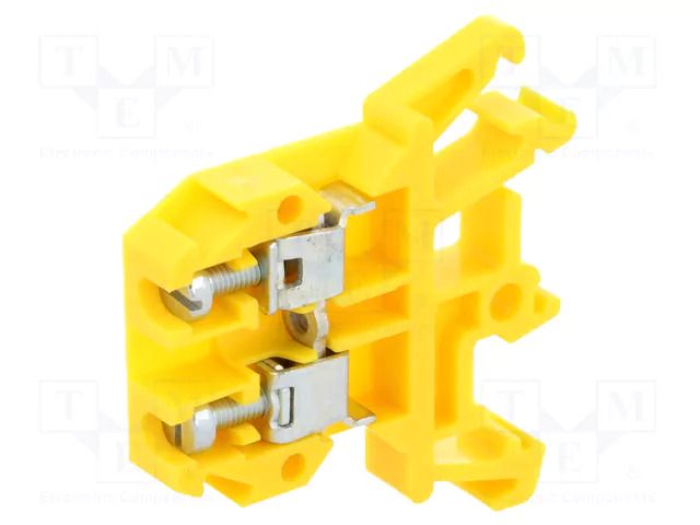 Splice terminal: rail; 32A; 690V; screw terminal; yellow; 0.5÷4mm2 POKÓJ ZUG-G4-YE