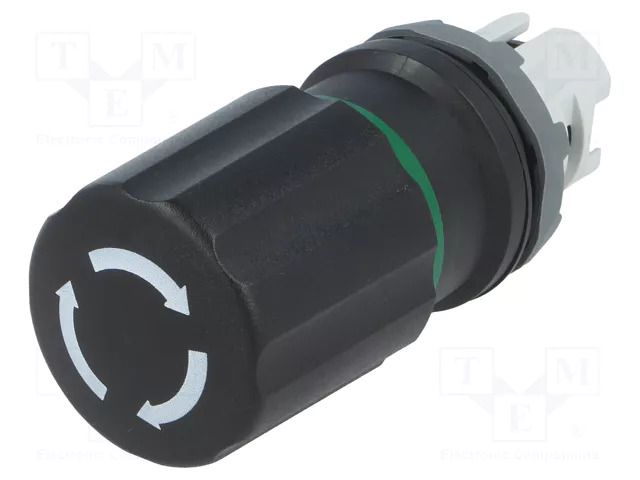 Switch: emergency stop; 22mm; Stabl.pos: 2; black; none; IP66; MPI ABB MPET3-10B