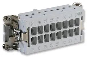 HEAVY DUTY INSERT, RCPT, 17 POS, 16A 1-1103639-9