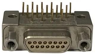 MICRO D-SUB CONN, R/A PLUG, 15POS/SOLDER MP013355
