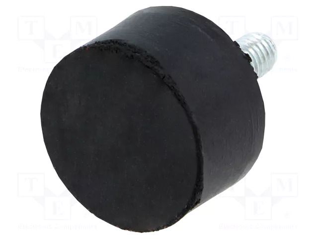 Vibroisolation foot; Ø: 25mm; H: 15mm; Shore hardness: 40±5; 320N ELESA+GANTER DVA4-25-15-M6-40