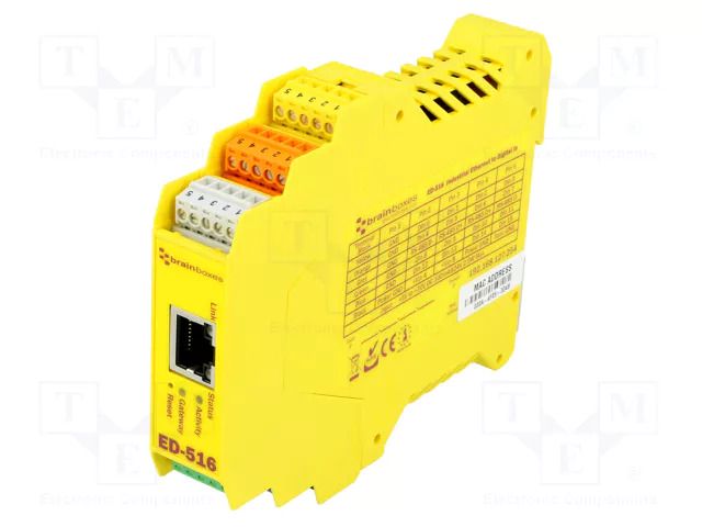 Modbus gateway; Number of ports: 1; 5÷30VDC; Ethernet; ED; plastic BRAINBOXES ED-516
