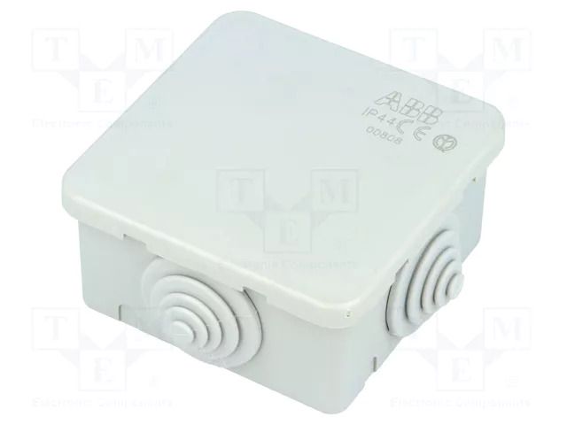 Enclosure: junction box; X: 65mm; Y: 65mm; Z: 32mm; wall mount; IP44 ABB ABB-00808