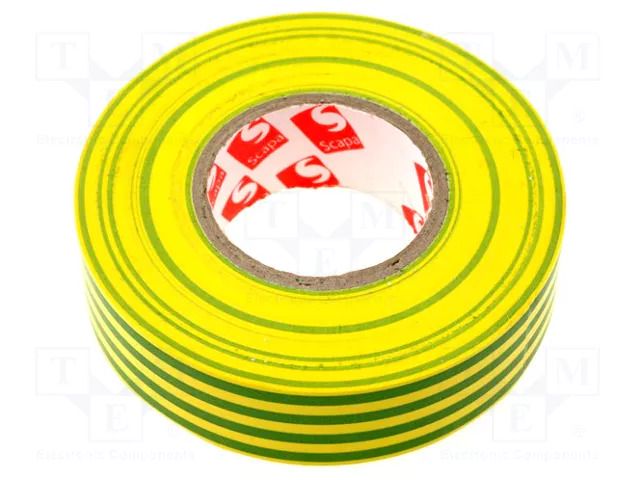 Tape: electrical insulating; W: 19mm; L: 25m; Thk: 0.13mm; PVC film SCAPA SCAPA-2702-19YG