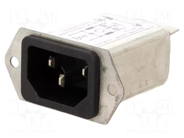 Connector: AC supply; socket; male; 2A; 250VAC; C14 (E); 5120; 40mm SCHURTER 5120.0001.0