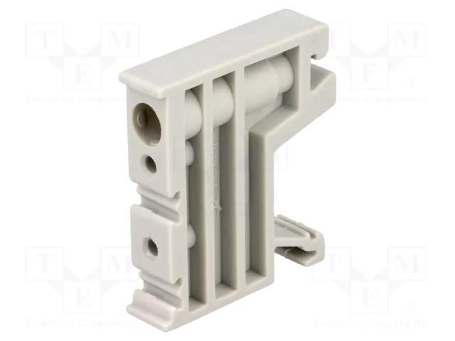 Holder; grey; polyamide; 10mm; TS35 POKÓJ KU-1/35-GY