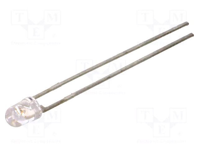 LED; green; 3mm; 599÷3000mcd; 45°; Front: convex; 2.54÷4VDC LITEON LTL42TG6N