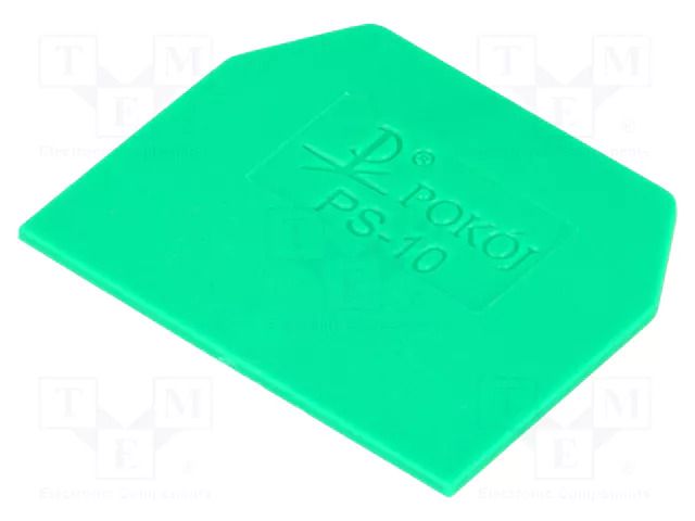 End plate; green; polyamide; 1mm POKÓJ PS-10-GN