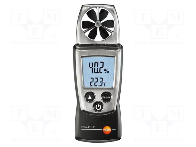 Thermoanemometer; 0.4÷20m/s; -10÷50°C; 0÷100%RH; IP10; Pocket TESTO TESTO410-2