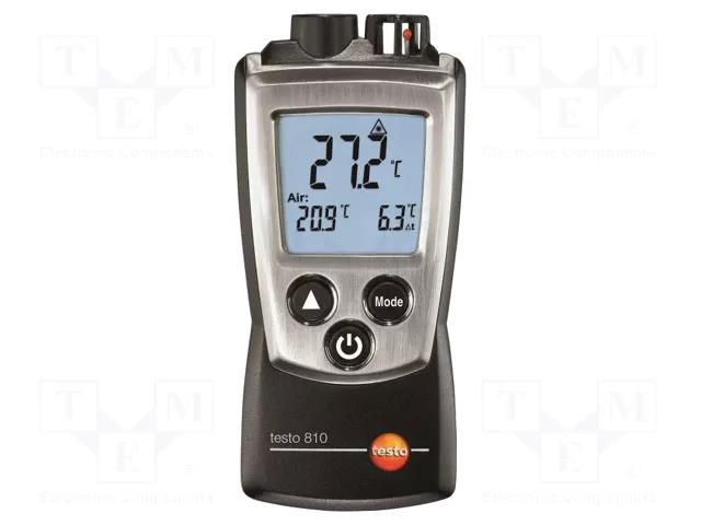 Meter: temperature; digital; LCD; -10÷50°C; Accur: ±0.5°C; IP40 TESTO TESTO810