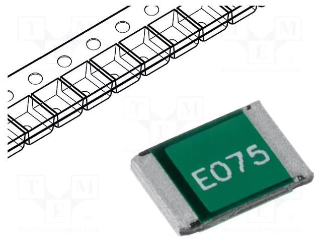 Fuse: PTC polymer; 750mA; Imax: 40A; 1812 ECE SD075-16