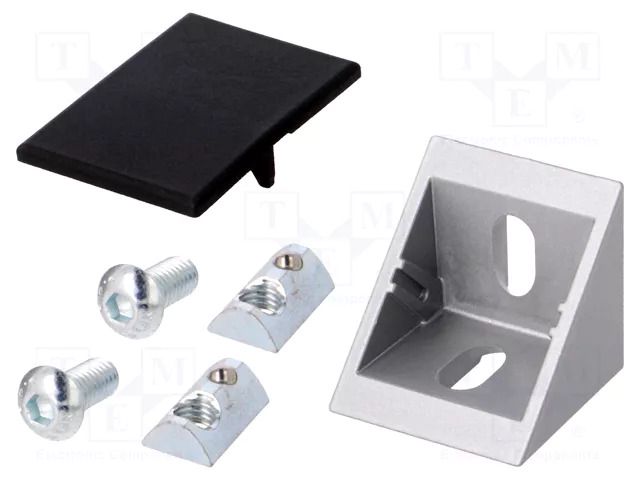 Angle bracket; for profiles; Width of the groove: 8mm; Size: 40mm FATH FA-093W401N08S03