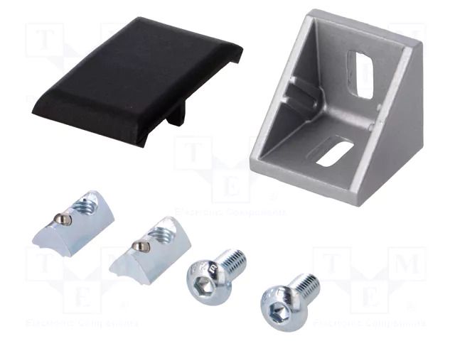 Angle bracket; for profiles; Width of the groove: 6mm; Size: 30mm FATH FA-093W301N06S03