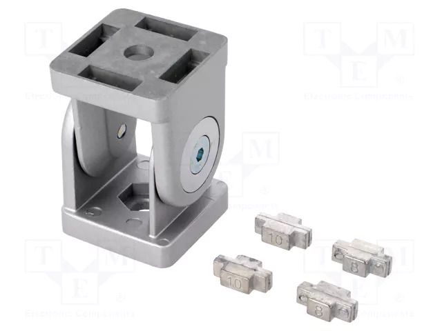 Hinge; for profiles; Width of the groove: 8mm; aluminium FATH FA-093G40AN