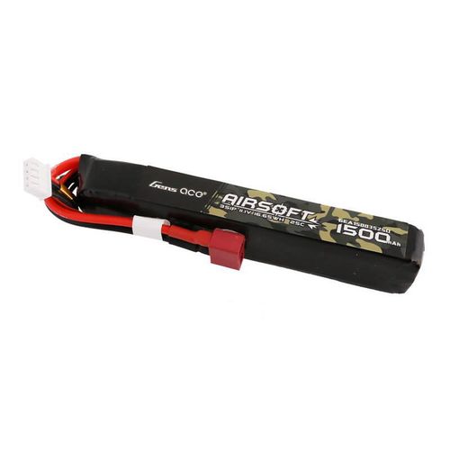 Gens ace 25C 1500mAh 3S1P 11.1V Airsoft Gun Lipo Battery with T Plug, Gens ace GEA15003S25D