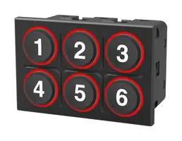 IN-CABIN KEYPAD, 6 KEY, 24V, 80 X 53 MM K09-01.000003