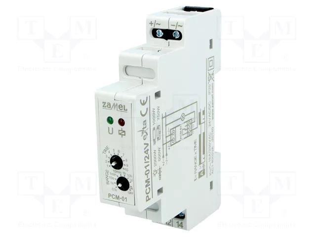 Timer; 0,1s÷10days; SPDT; 250VAC/16A; Usup: 24VAC; 24VDC; PCM; PIN: 5 ZAMEL PCM-01/24V