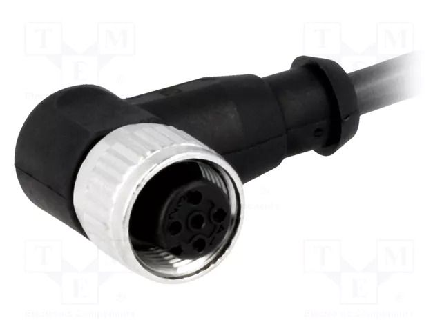 Connector: M12; plug; female; PIN: 4; angled 90°; cables; 0.5m HARTING 21348700491005