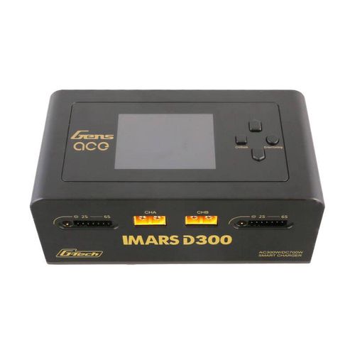 Gens Ace IMARS D300 G-Tech Channel AC/DC 300W/700W RC Battery Charger-EU Black, Gens ace GEA300WD300-EB