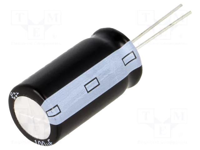 Capacitor: electrolytic; THT; 100uF; 250VDC; Ø16x30mm; Pitch: 7.5mm Elite KJ2E101MNN1630