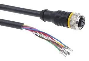 CABLE ASSY, 8P M12 RCPT-FREE END, 2M RKC8T-2/TXL