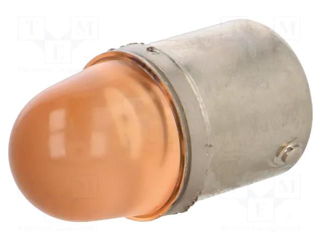 LED lamp; orange; BA15S; 24VDC; 24VAC POLAM-ELTA LO-BA15S-24AC/DC