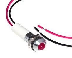 LED PANEL INDICATOR, RED, 8MM, 12VDC 19040253WEC