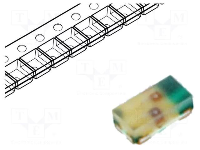 LED; SMD; 0603; red/green; 1.6x0.8x0.5mm; 120°; 20mA; Lens: diffused BROADCOM (AVAGO) HSMF-C165