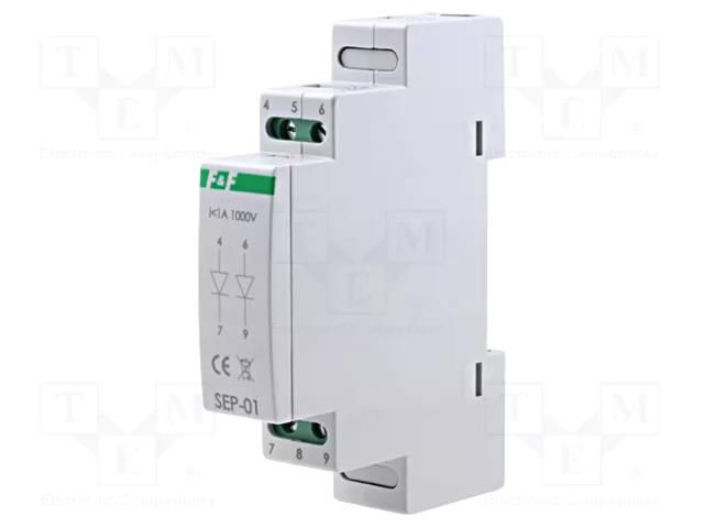 Converter: signal separator; for DIN rail mounting; IP20 F&F SEP-01