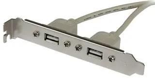 CABLE ASSY, IDC RCPT X 2-USB A RCPT, X 2 USBPLATE