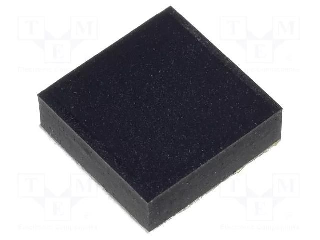 Self-adhesive foot; black; rubber; Y: 8mm; X: 8mm; Z: 2.5mm FIX&FASTEN SF-0808025