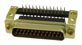 D SUB CONN, R/A PLUG, 25POS, DB, SOLDER 5205857-1