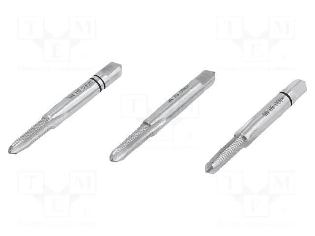 Kit: taps; for blind holes,to the through holes; L: 50mm; 4,9mm ALPEN-MAYKESTAG ALP.707005001