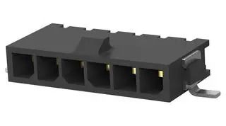 CONN, R/A HEADER, 6POS, 1ROW, 3MM, SMT 2-1445091-6